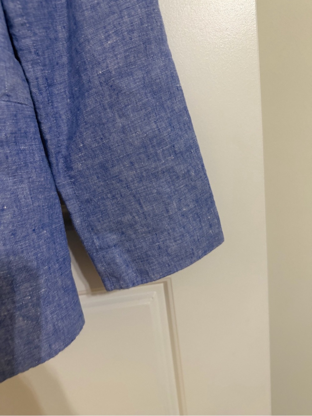 Talbots Light Blue Linen-Blend Notch Lapel Blazer - Picture 8 of 11